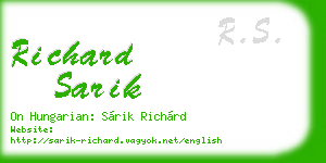 richard sarik business card